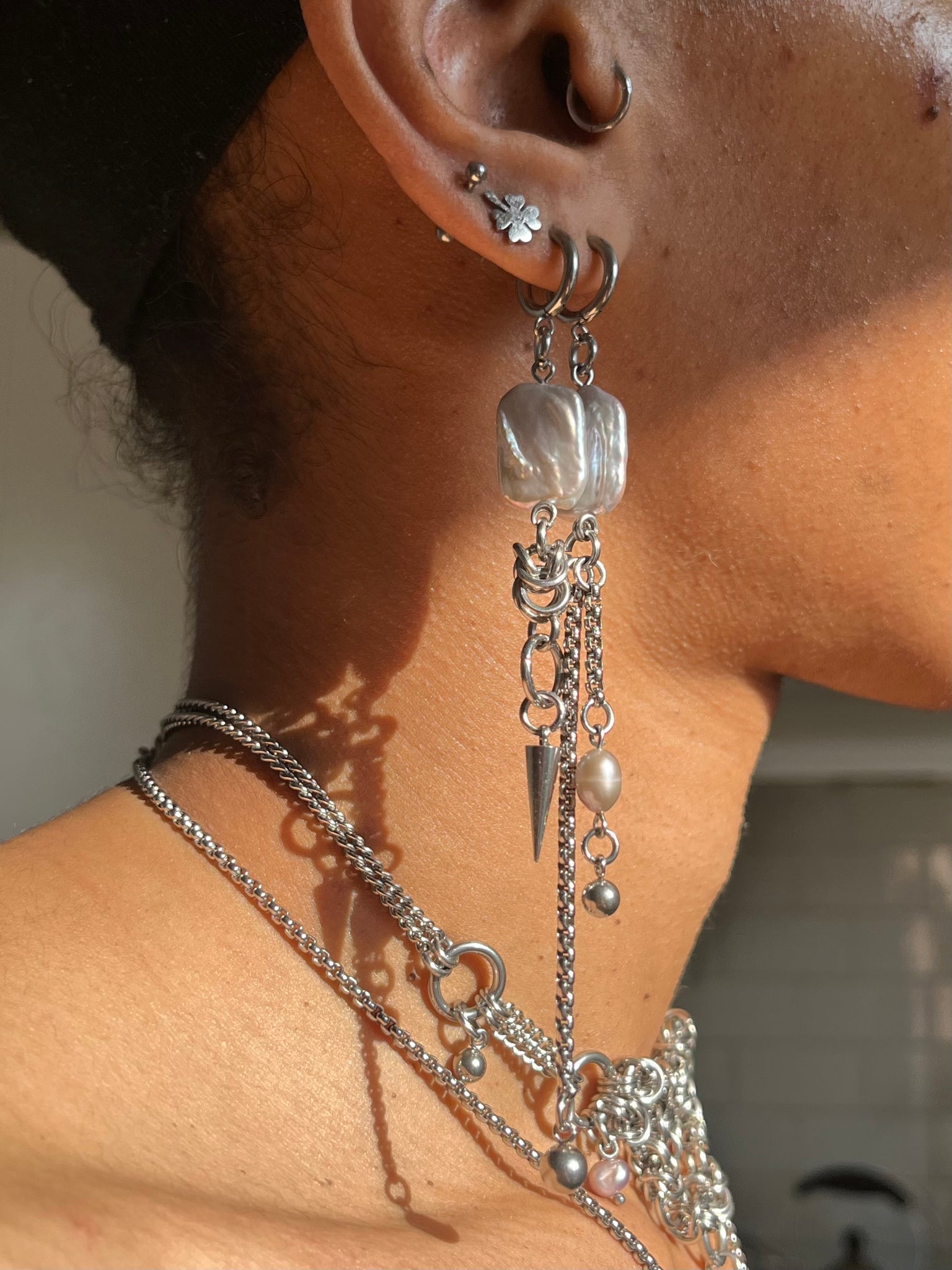 The “SILVER FOX” earrings